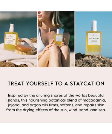 LA SALT CO Isla Bonita Body Glow Oil - Tropical Floral Body Oil - Hydrates and Moisturizes Dry Skin - Non-Greasy Formula 100% Natural 12 Botanical Oils Including Jojoba and Argan Oils - 3.4 Ounces - Buy Online on GoSupps.com