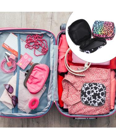 Milist Leopard Print Menstruation Pad Bag - 2-Piece Mini Storage Organizer for Travel & Home - Buy Online on GoSupps.com