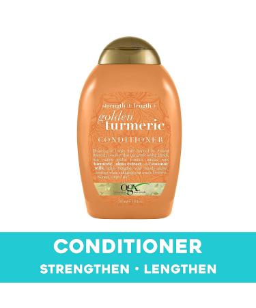 OGX Strength & Length Golden Turmeric Conditioner - Ayurvedic, Sulfate-Free, Coconut Infused - 13 Fl Oz - Buy Online on GoSupps.com
