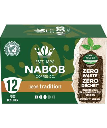 Nabob 1896 Tradition Coffee 100% Compostable Pods 117g (6 Boxes of 12 Pods) 1896 Tradition 12 Count (Pack of 6)