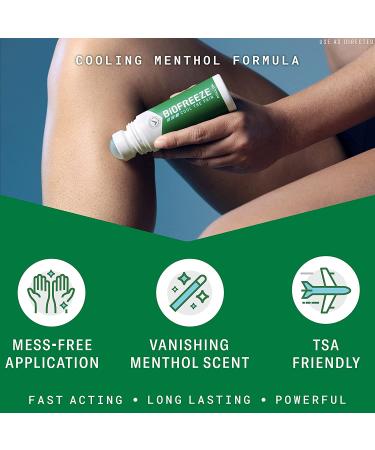 Biofreeze Roll-On Pain-Relieving Gel 3 FL OZ Green (Pack of 3) | Topical Pain Reliever for Muscles and Joints | Arthritis, Backache, Strains, Bruises & Sprains | Pain Relief - Buy Online on GoSupps.com
