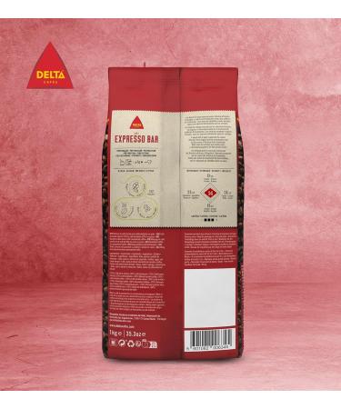 Delta Caf s - Caf en grains d'espresso 2 paquets de 1 kg intensit 14 m lange de grains de caf Arabica robuste avec torr faction naturelle tr s aromatique avec des notes de pop-corn et d' pices - Buy Online on GoSupps.com
