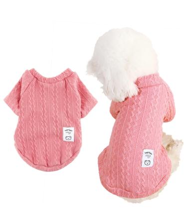Dog sweater actoys dog sweater small dogs dog sweater pet pullove winter warm dog cat sweater dog sweater for small medium -sized dogs and cats pink l