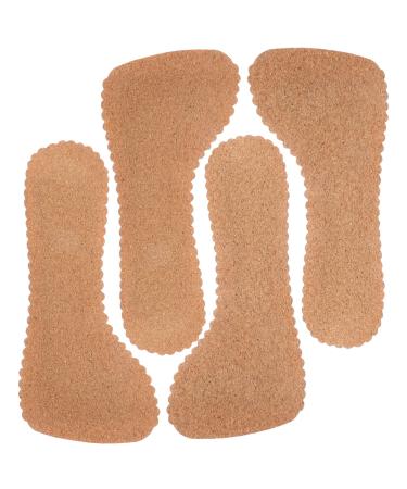 2 Pairs Cork Cropped Insole Foot Sweat Pads Shoes Inserts Invisible Insoles Shoe Padding Inserts Cork Insoles Flat Foot Insoles for Women Sandal Insoles Heel Wedge Women's