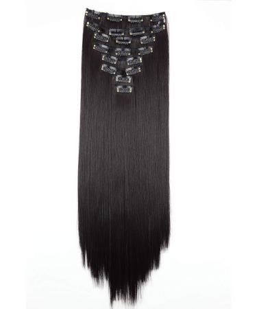 CAISHA XXL 20 Long Clip In Hair Extensions Synthetic Fiber Hairpiece Straight Reddish Black #99j - PrettyShop CES111 - Buy Online on GoSupps.com
