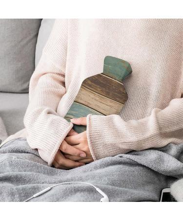 Buy Wood Texture Hot Water Bottle with Lid - Rubber Hot Water Bag for Pain Relief Cramps Foot Warmer & Therapy - Buy Online on GoSupps.com
