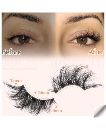 Fluffy Cat Eye Half Lashes | Mink Wispy Thick False Eyelashes - Zegaine 8 Pairs Natural Lash Pack - Buy Online on GoSupps.com