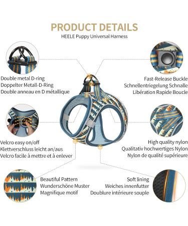 Buy Heele Small Soft Dog Dishes - Adjustable Air Mesh Tableware Vest for Walking & Training | Reflective Dark Green XS - Buy Online on GoSupps.com