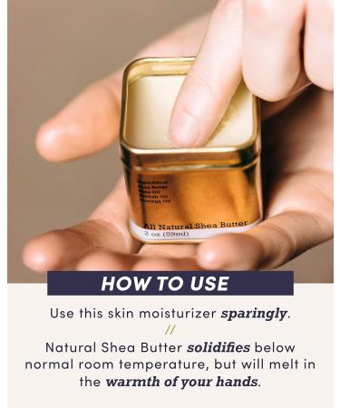 Fragrance-Free Eu'Genia Shea Butter 2oz - 100% Pure Unrefined Ghanaian Shea Moisturizer - For Skin & Hair - Pack of 1 - Buy Online on GoSupps.com
