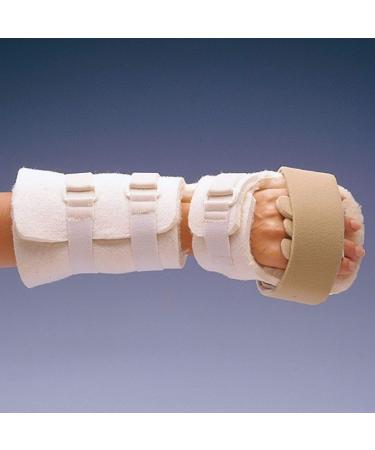 Rolyan Progressive Palm Protector with Wrist Support Left 1"" Foam Mild to Severe Spasticity Contractures Hook & Loop Closures Versatile Soft Splint Immobilizes Wrist Optimal Healing