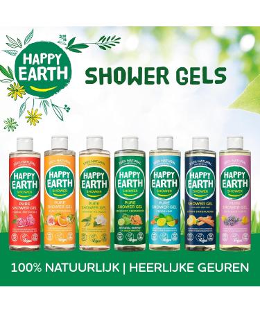 Happy Earth Shower Gel For Women and Men Shower gel 100 Natural Ingredients & Vegan Floral Patchouli 300 ML - Buy Online on GoSupps.com