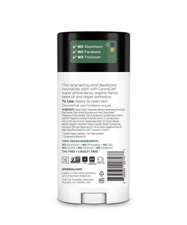 Andalou Naturals CannaCell MEN Deodorant - Mountain Pine, 2.65 oz | Natural & Eco-Friendly - Buy Online on GoSupps.com