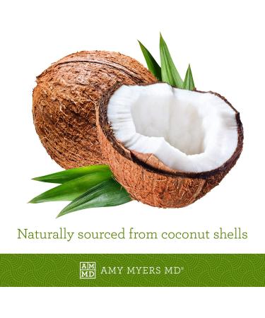 Dr. Amy Myers Coconut Charcoal Capsules - Natural Gas Relief & Toxin Support Supplement | 60 Capsules - Buy Online on GoSupps.com