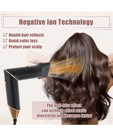 VOCOSTE 5-in-1 Hot Air Brush - Detachable Hair Dryer Volumizer & Styler Combo | Black Gold Tone - Buy Online on GoSupps.com