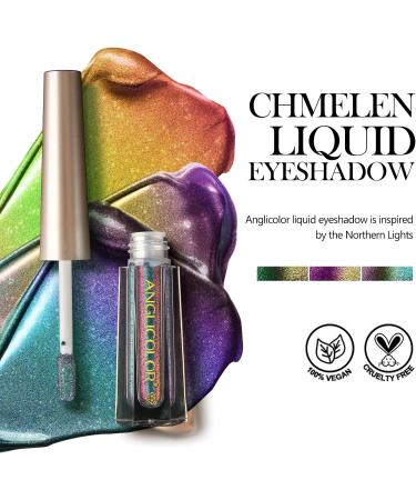 Anglicolor Chameleon Eyeshadow Liquid Makeup - Long-lasting Metallic Glitter Multichrome Eyeshadow (102) - Buy Online on GoSupps.com