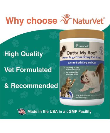 NaturVet Outta My Box 500 Soft Chews - Deters Dogs from Eating Cat Stools | Reduces Odors | 50 Day Supply - Buy Online on GoSupps.com