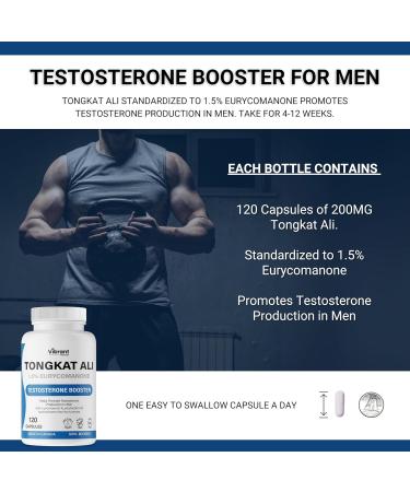 Tongkat Ali 1.5% Eurycomanone Testosterone Booster 200mg Longjack Standardized to Eurycomanone that Helps Promote Testosterone Production Third Party Tested Made In Canada 120 Capsules - Buy Online on GoSupps.com