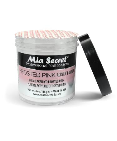Mia Secret Frosted Pink Acrylic Powder (PL0-FP) - 4oz | Professional Grade - Buy Online on GoSupps.com