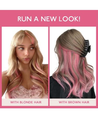 Buy If-Salt Peach Pink Tape Extensions | 10pcs Real Hair 25g 45cm Invisible Hair Extensions for Girls - Buy Online on GoSupps.com