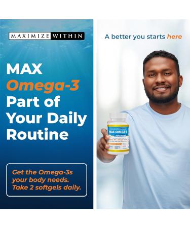 Maximize Within Max Omega 3 Triple Strength 60 softgel - Buy Online on GoSupps.com