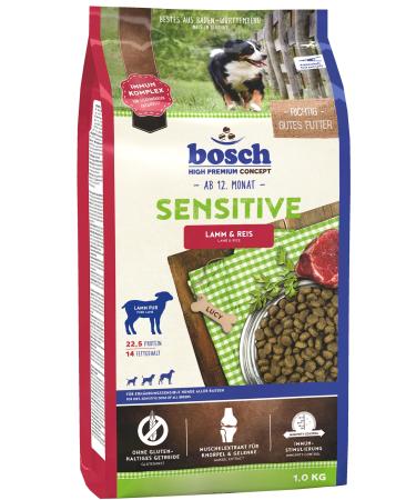 bosch HPC Sensitive Lamb & Rice | Dry dog food for nutritionally sensitive dogs of all breeds | 1 x 1 kg 1 kg (1 pack)