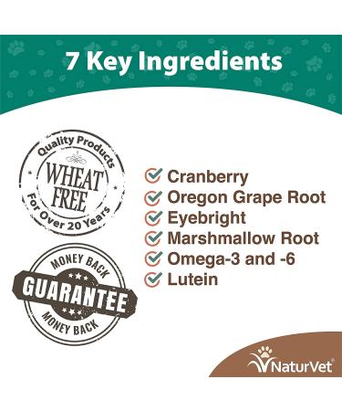 NaturVet Tear Stain Supplement with Lutein | 120 Soft Chews | 9.3 oz - Pet Eye Health Solution - Buy Online on GoSupps.com