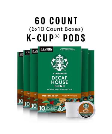 Starbucks Decaf House Blend K-Cup Coffee Pods - 60 Pods for Keurig Brewers - Buy Online on GoSupps.com