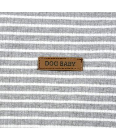 Zweitea Striped Dog Shirt for Small Dogs & Cats - Soft Cotton Summer Tank Top - Gray - Size M - Buy Online on GoSupps.com
