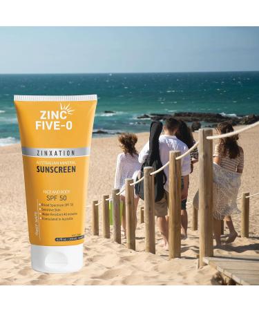 Mineral Face Sunscreen SPF 50 - Zinc Oxide 200ml - Reef Safe & Sensitive Skin - Made in USA | Shop Now - Buy Online on GoSupps.com