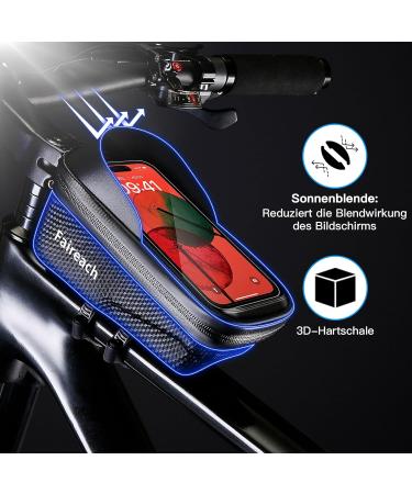 Faireach Waterproof Bicycle Frame Bag | Quick Lock 2L Cell Phone Holder with Touchscreen | Fits Smartphones 5.5-7 inches | Perfect for Cycling Adventures - Buy Online on GoSupps.com
