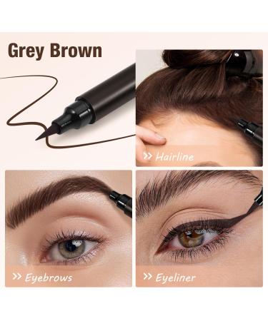 Boobeen 2 in 1 B ton pour la racine des cheveux multi-usage pour couvrir la racine des cheveux fins et dessiner l'eye-liner des sourcils r sistant l'eau et de longue dur e pour les femmes Brun Gris - Buy Online on GoSupps.com