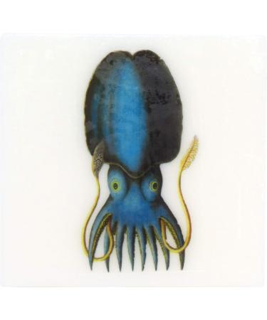 Eclectic Lady Vanilla Scented Glycerin Soap with Vintage Ocean Creatures Squid