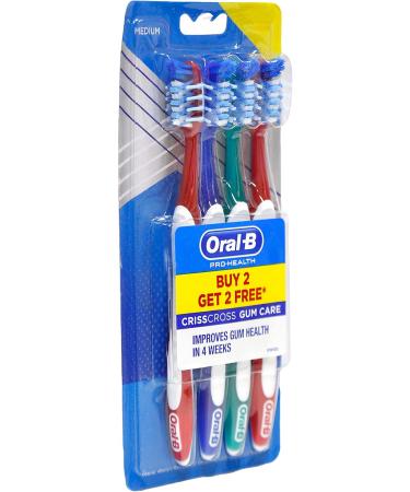 Buy 2 Get 2 Free Oral-B Pro-Health Gum Care Toothbrush - Medium | International Shipping Available - Buy Online on GoSupps.com