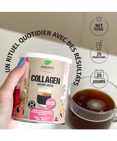 Nature's Finest by Nutrisslim Collagen Coffee avec Acide Hyaluronique Vitamine C et Biotine - Caf Arabica Premium Sans Sucre Ajout D licat et Aromatique - Buy Online on GoSupps.com