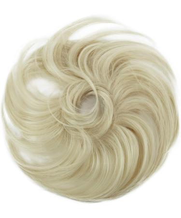 CAISHA by PRETTYSHOP Synthetic Fiber Hairpiece Scrunchie Updo in Platinum Blonde #613 - G16B - Buy Online on GoSupps.com