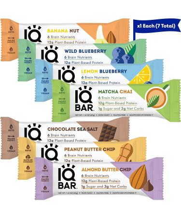 IQBAR 7 Sampler Keto Protein Bars - Energy & Meal Replacement Bars - Buy Online on GoSupps.com