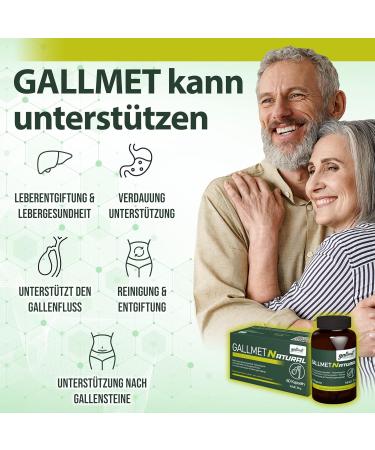 Gallmet Natural Ox Bile 125mg - Support Liver & Digestion | Fat Digestion & Gallstone Relief | EU Made Capsules - Buy Online on GoSupps.com