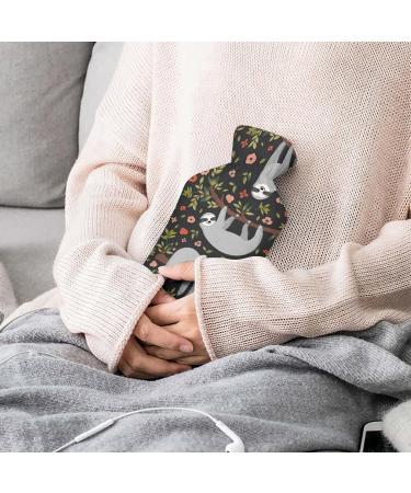Hot Water Bottle with Lid - Animal Sloth Rubber Bag for Pain Relief Cramps & Foot Warmer - Hot & Cold Therapy - Buy Online on GoSupps.com