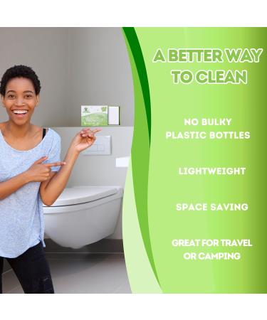 Biodegradable Toilet Bowl Cleaner Strips - 120 Non-Toxic Sheets Septic Safe Pre-measured & Space-Saving - Buy Online on GoSupps.com