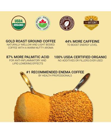 Organic High Caffeine Gold Coffee Enema 2-Pack by S.A. Wilson - 44% Higher Caffeine - Kinara Coffee Scoop Included - Buy Online on GoSupps.com
