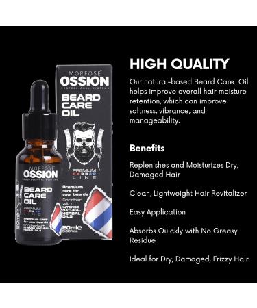 Morfose Ossion Premium Barber Line Beard Care Oil 20 ml - Nourishing Beard Oil for Men | International Shipping Available - Buy Online on GoSupps.com