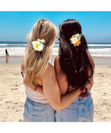 3Pcs Hawaiian Flower Hair Clips 5.5'' Hibiscus Hair Clip Strong Hold Girls Flower Clips 3 Colors Tropical Flower Hair Clip Hair Accessories for Women Girls Wedding Luau Party - Buy Online on GoSupps.com