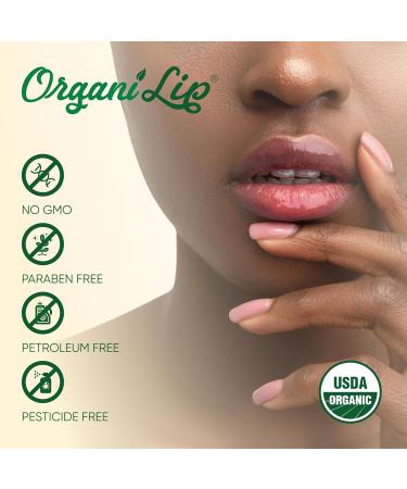 Organic Lip Balm Spearmint Flavor Ultra Hydrating Lip Moisturizer for Dry Lips Oval Shaped Tube USDA Certified Organic 3 Pack - OrganiLip - Buy Online on GoSupps.com