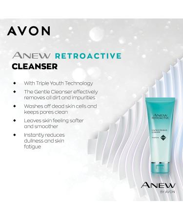AVON Anew Retroactive Youth Extending Cleanser 125G - Anti-Aging Facial Cleanser - International Shipping Available - Buy Online on GoSupps.com