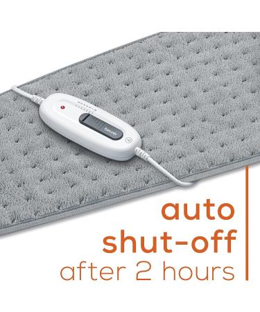 Beurer UHP49 Heating Pad for Back Pain Relief - 6 Heat Settings, Soft Microplush Fabric - Machine Washable with Auto Shut Off - Electric Heating Pad for Cramps and Muscles - Adjustable Strap - Buy Online on GoSupps.com