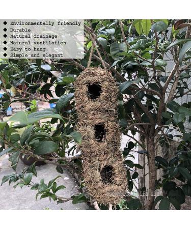 Hand-Woven Eco-Friendly Teardrop Bird Hut | Hanging Grass Bird House | 100% Natural Fiber | Shelter from Cold Weather - Buy Online on GoSupps.com