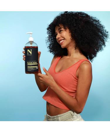 Dr. Natural Multi-Purpose Black Liquid Soap - Gel douche africain - Doux pour mains et corps - Hydratant lutte contre l acn - 946 ml - Buy Online on GoSupps.com