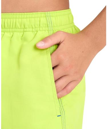 ARENA Boys' Beach Boxer Solid R Swim Trunks 164 | Soft Green-Neon Blue | International Shipping Available - Buy Online on GoSupps.com