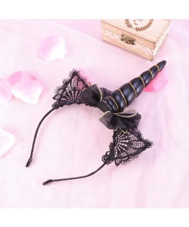 Lurrose Unicorn Headband - 2 Pieces Cat Ear Headbands for Birthday Halloween Easter Parties - International Shipping Available - Buy Online on GoSupps.com