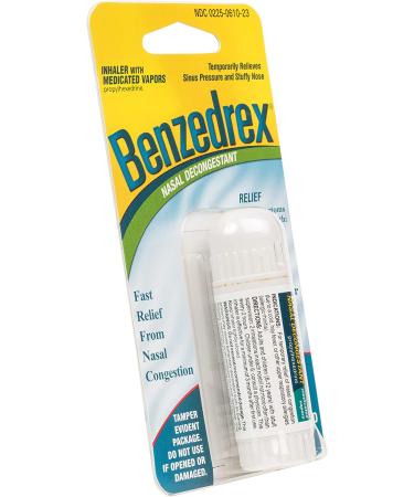 Benzedrex Nasal Decongestant Inhaler - Fast Relief - 1 Count (Pack of 1) - Buy Online on GoSupps.com